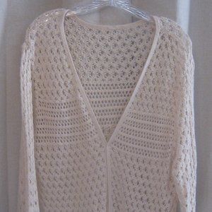 Plus size cream colored cardigan